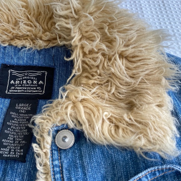 Arizona COZY FUR LINED DENIM JACKET (Girls) - Picture 2 of 11